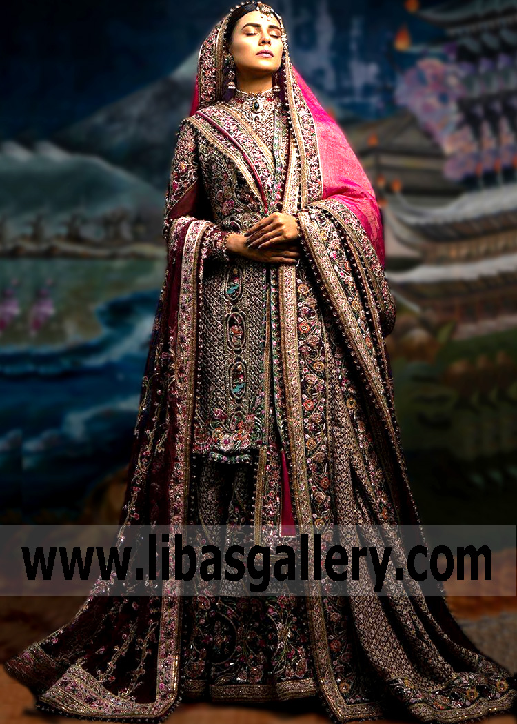 Traditional Bridal Lehenga UK USA Canada Buy Fahad Hussayn Bridal Dresses